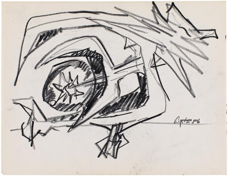 Untitled, 1955 Conté crayon on paper 8 1/2...