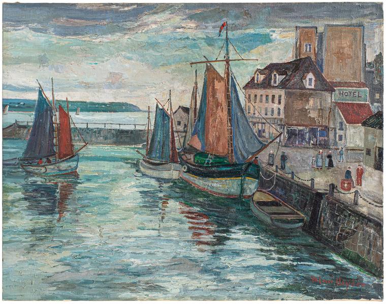 Palmer Hayden (1890–1973) Quai at Concarneau...