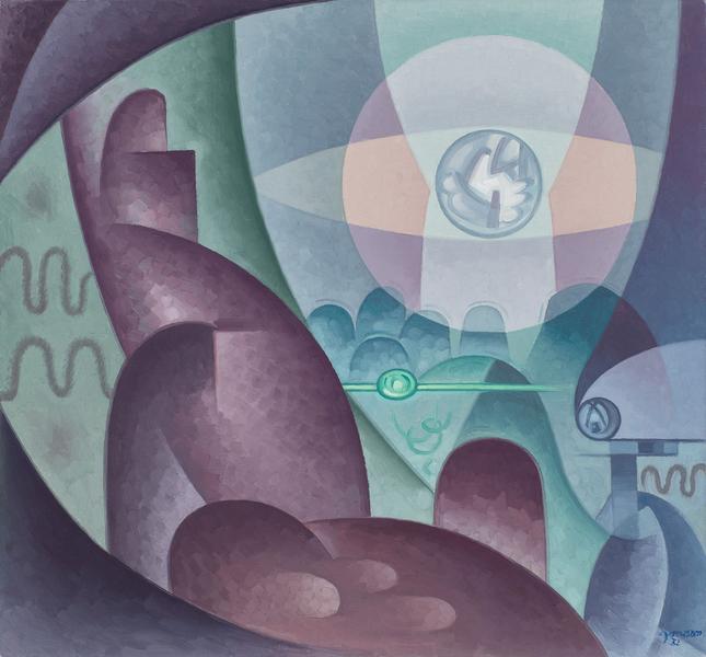 Raymond Jonson (1891–1982) Sphere, 1932 oil...