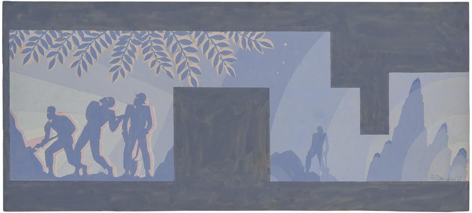 Aaron Douglas (1899-1979) Mural Study for Cravath...