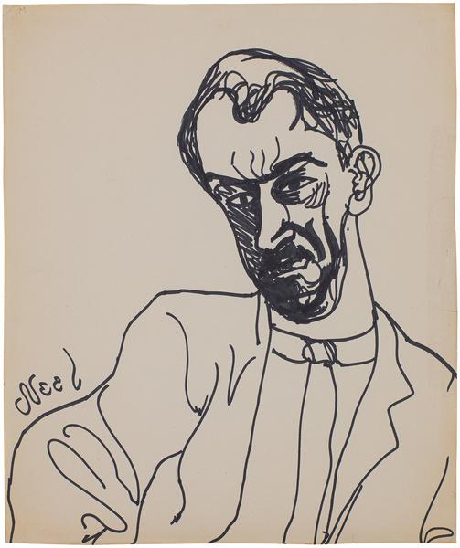 Phil Bard, 1957 ink on paper 16 1/4 x 13 5/8 inche...