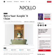 Apollo Magazine, October 27, 2018