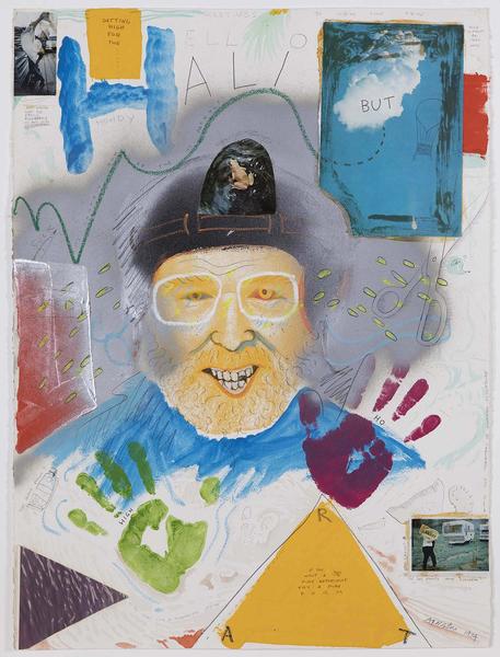 Hello Halibut, 1974 watercolor, crayon, ink and sp...