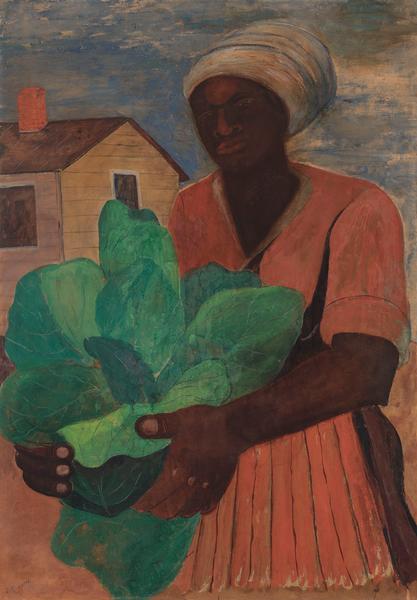 Untitled (Harvesting Tobacco), c.1940 gouache on p...