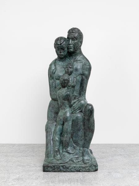 Untitled (Family Group), c.1950 bronze 42 3/8 x 14...