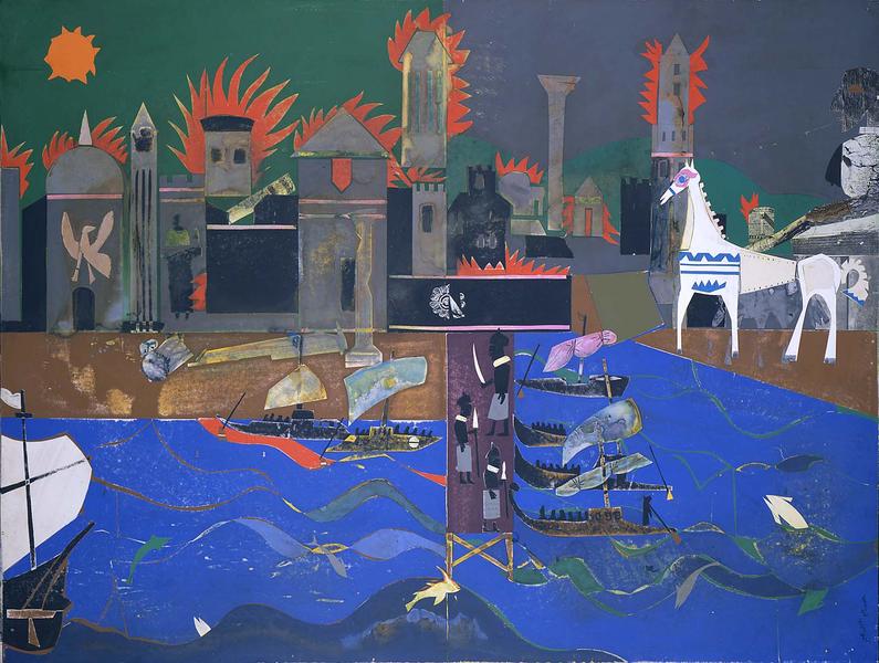 Romare Bearden (1911–1988) The Fall of Troy,...