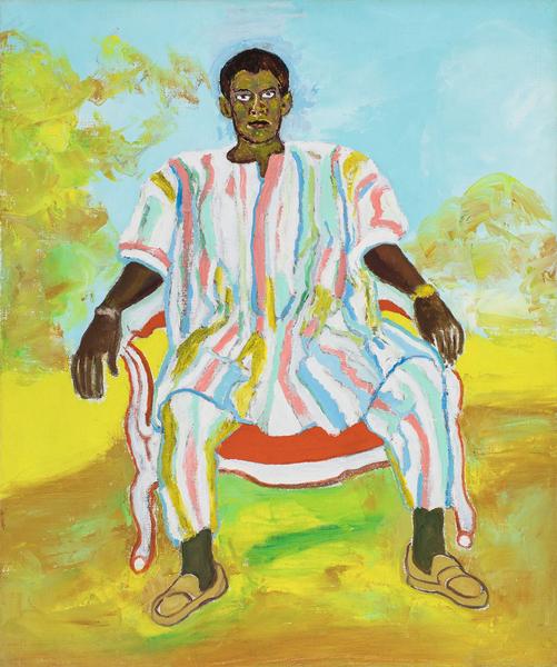 Untitled (Man in African Dress), c.1970 oil on can...