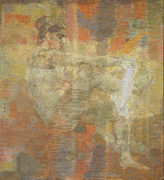 Seated Nude, 1967 oil and tempera on gesso panel 2...