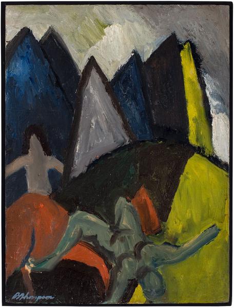 Bob Thompson (1937-1966) Untitled (Mountains), 195...