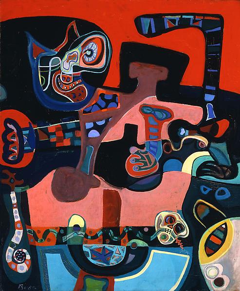 The Jungle, 1945 oil on canvas 32 x 26 inches, sig...