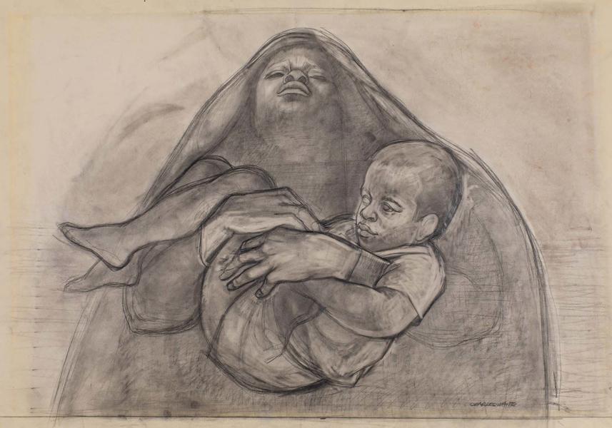 I Have a Dream, c.1976 charcoal and graphite on pa...