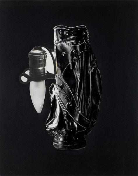 Untitled (For B.C.), 1973 photo collage on black a...