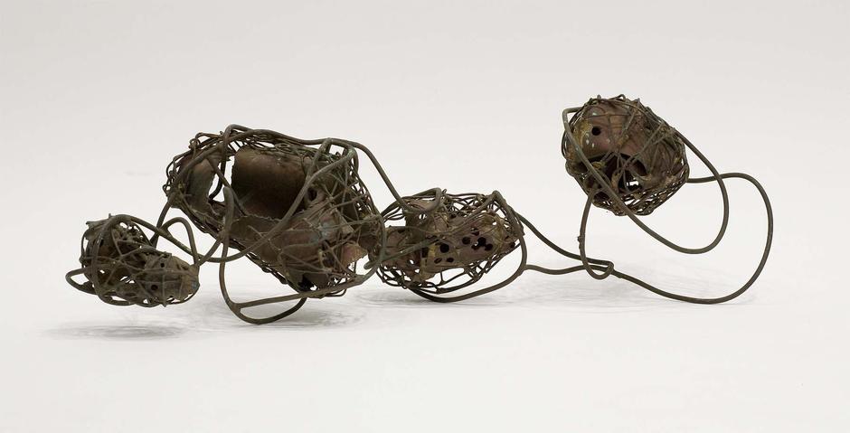 Untitled, c.1958 steel and copper 7 3/8" x 25...
