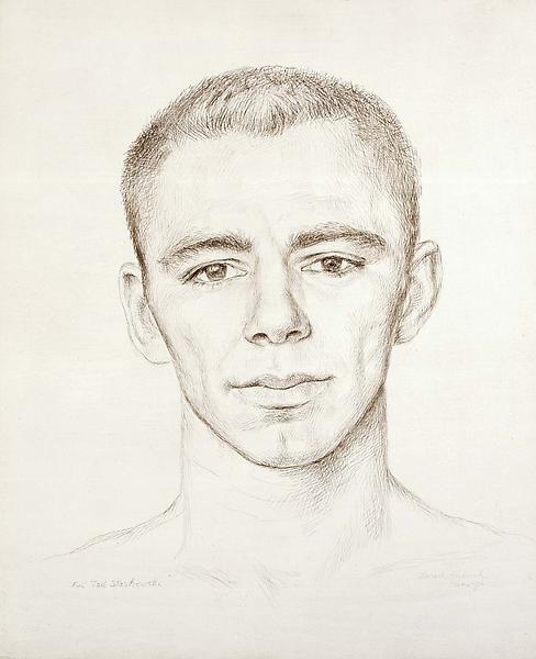 Ted, 1954 silverpoint on gessoed paperboard 12 3/4...