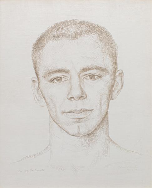 Jared French (1905-1988) Ted, 1954 silverpoint on...