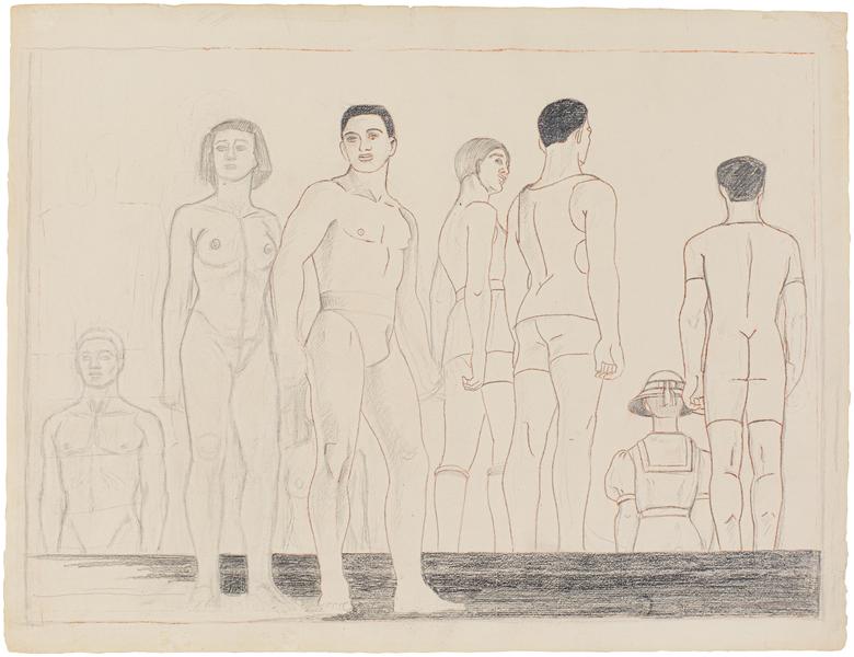 Jared French (1905-1988) Untitled, c.1945 graphite...