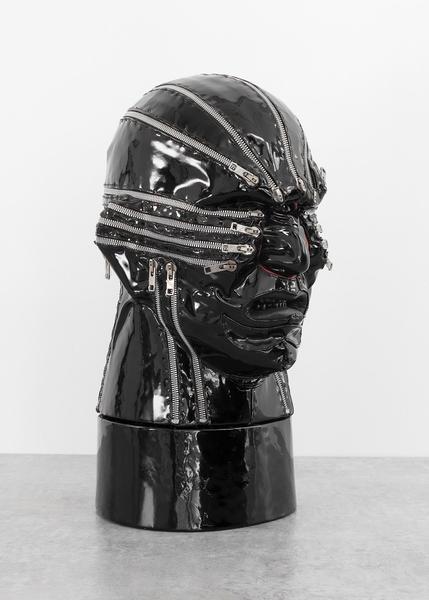 Snarl, 1988 patent leather, wood, paint, epoxy and...
