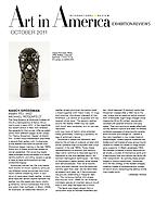 Art in America, October 2011