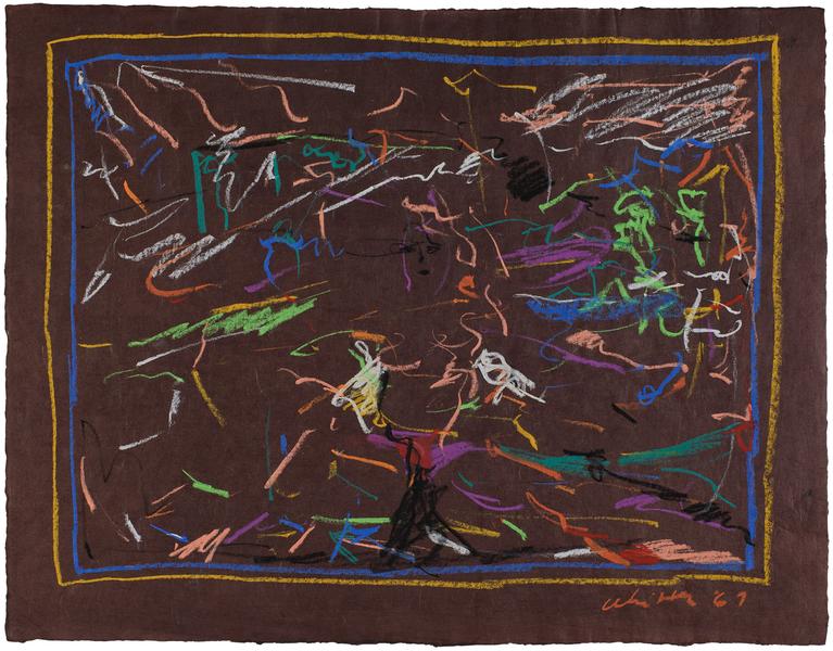 Jack Whitten (1939-2018) Untitled, 1969 pastel on...