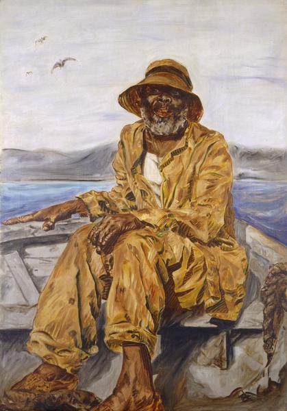 Fisherman, c.1944 oil on canvas 34" x 24"...