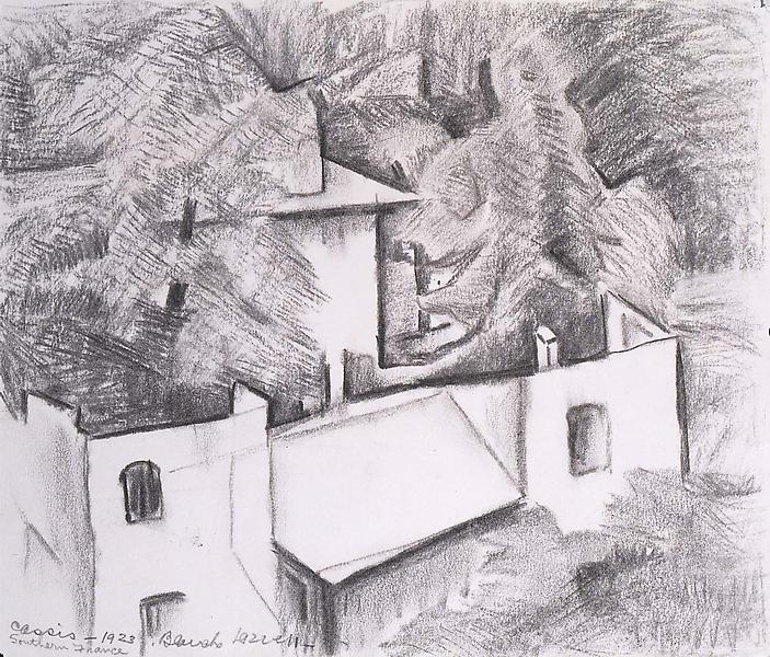 Cassis, Southern France, 1923 graphite on paper 9&...