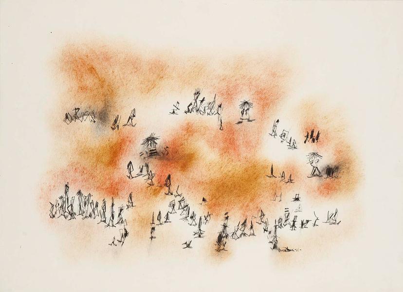 Untitled, 1961 oil, ink and graphite on paper 19&q...