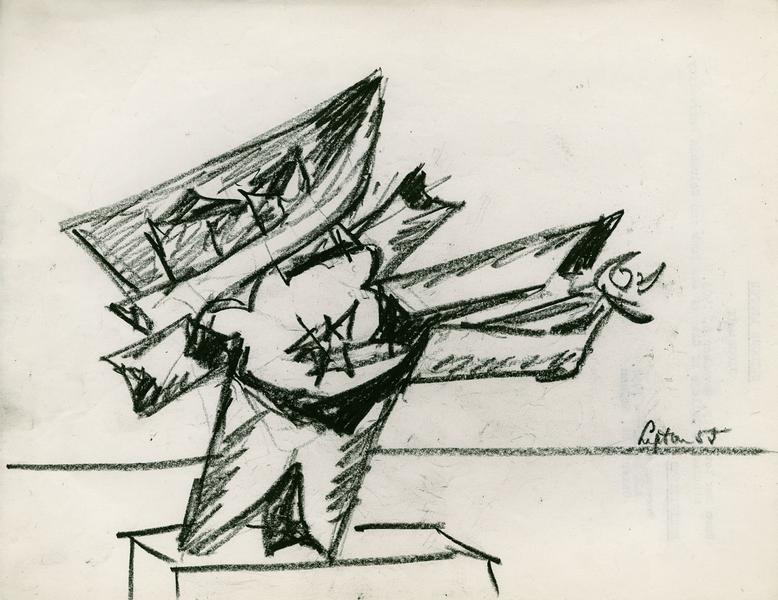 Untitled, 1955 Conté crayon on paper 8 1/2...