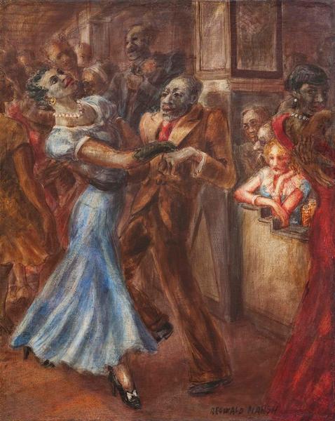 Savoy Dancers, 1931 tempera on panel 20 x 16 inche...