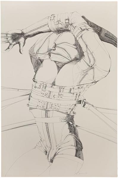 Untitled (Male Figure with Arms Crossed Overhead),...