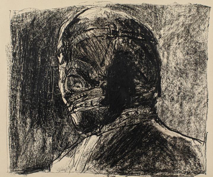 Untitled (Head for N.G.), 1968 lithographic crayon...