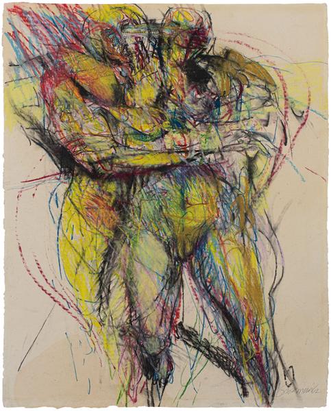 The Embrace, 1962 pastel on paper 24 1/4 x 19 1/2...
