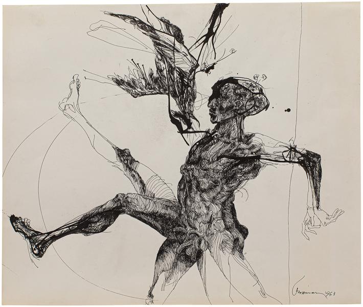 Nancy Grossman (b.1940) Prometheus I, 1963 ink on...