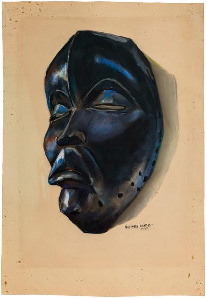 Norman Lewis (1909-1979) Dan Mask, 1935 pastel on...