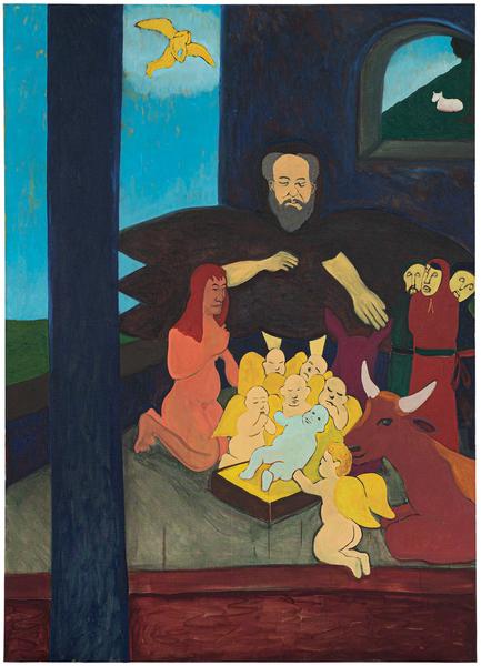 Bob Thompson (1937-1966) The Nativity, 1963 oil on...