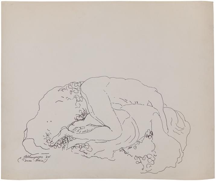Bob Thompson (1937-1966) Danae-Rodin, 1964 ink on...