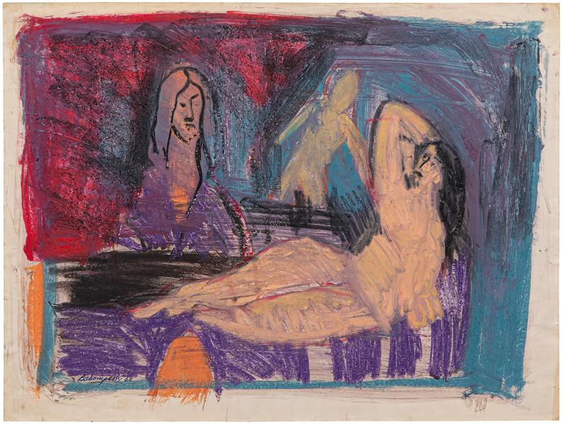 Bob Thompson (1937-1966) Untitled, 1960 oil pastel...