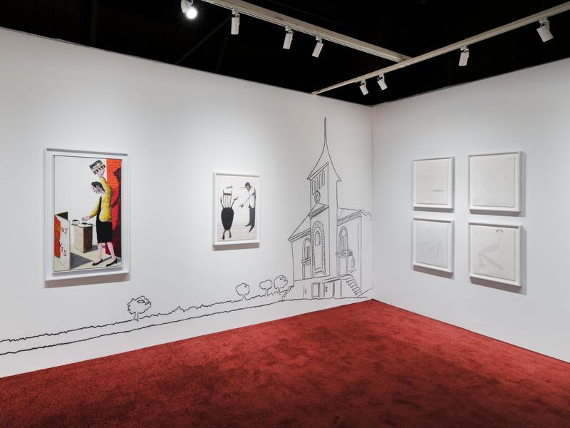Installation Views - Benny Andrews: For the Love of God - The Art Show (ADAA), November 4–7, 2021, Booth C2 - Exhibitions