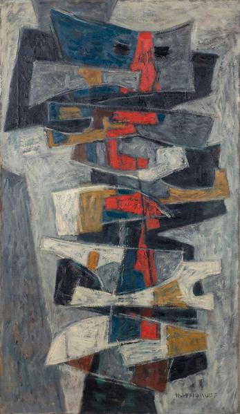 Hale Woodruff (1900-1980) Totem, c.1954 oil on can...