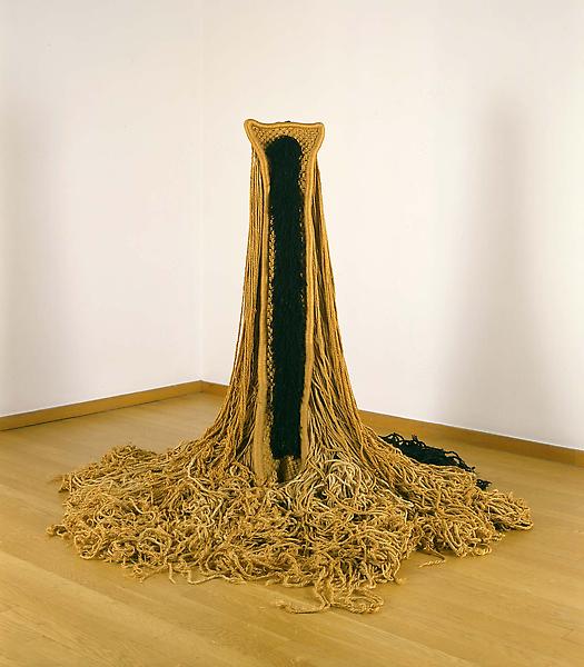 Untitled, c.1968 jute with metal and wood base 47&...