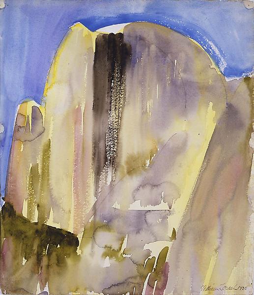 Half Dome, Yosemite, 1920 watercolor and pencil on...