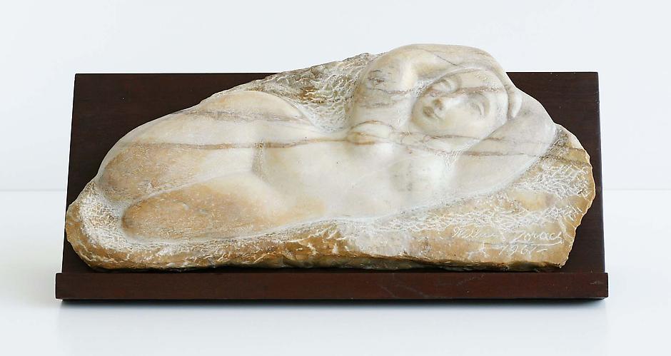 Odalisk (view 1), 1961 yellow marble 10 5/8"...